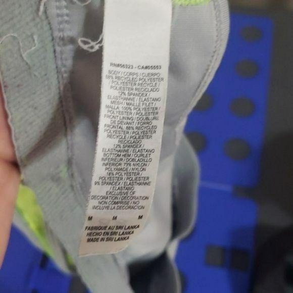 Nike Pro Dri Fit Neon and Grey Sports‎ Bra Size Medium - Picture 8 of 8